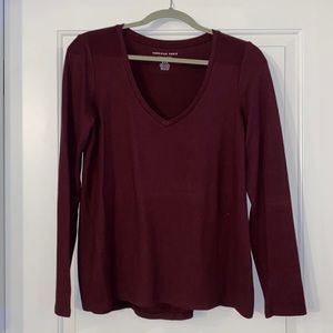 AE Soft & Sexy Plush Maroon Lightweight Sweater